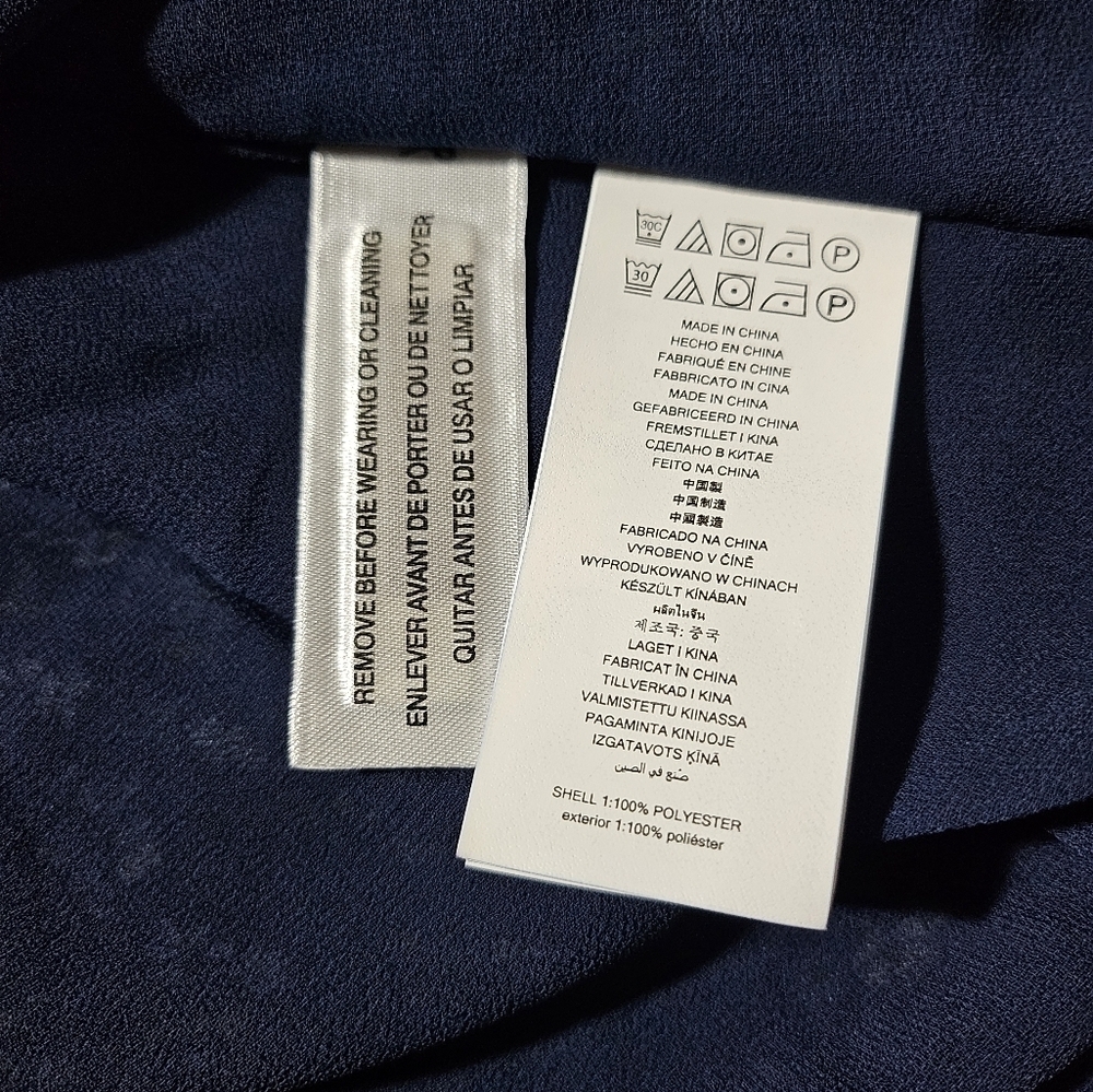 NEW Michael Kors Mixed Plaid Georgette Dress Belt Handkerchief Semi Sheer XS - Picture 12 of 12